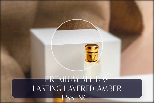 premium all-day lasting layered amber essence